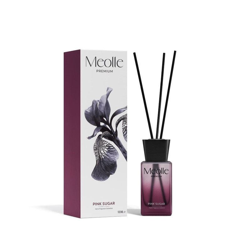 Odorizant cu bețișoare parfumate Meolle 100 ml – Pink Sugar