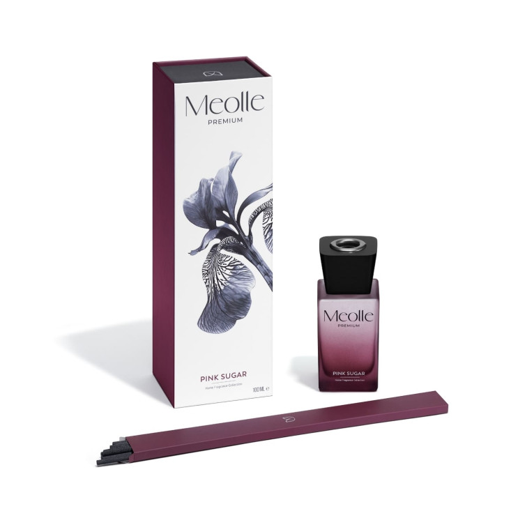 Odorizant cu bețișoare parfumate Meolle 100 ml – Pink Sugar