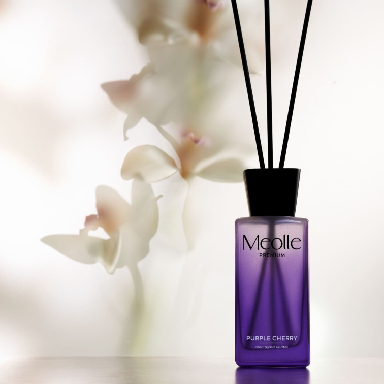 Odorizant cu bețișoare parfumate Meolle 100 ml – Purple Cherry