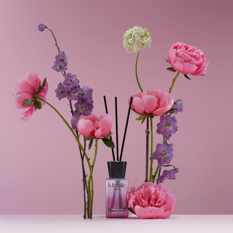 Odorizant cu bețișoare parfumate Meolle 100 ml – Pink Sugar