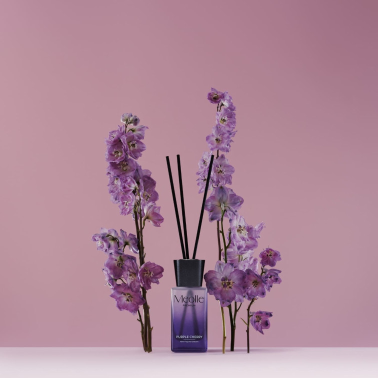 Odorizant cu bețișoare parfumate Meolle 100 ml – Purple Cherry