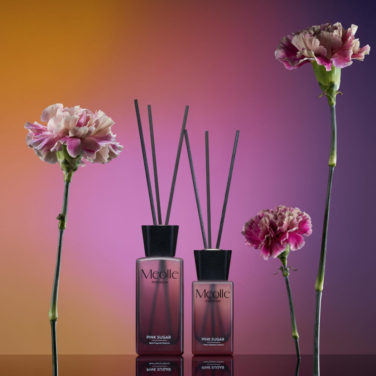 Odorizant cu bețișoare parfumate Meolle 100 ml – Pink Sugar